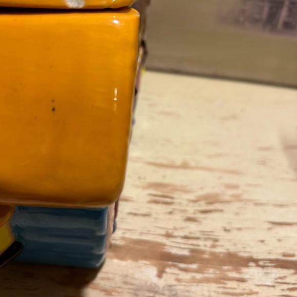 Vintage Gingerbread House Cookie Jar hand painted porcelain glazed - Picture 6 of 13